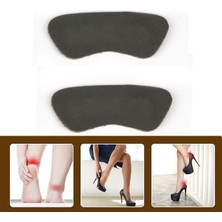 Özgürce Gri Doğal Deri Topuk Vurma Koruyucu, Kendinden Yapışkanlı, Dolgulu 1 Çift