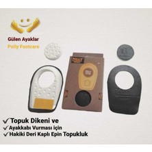 Özgürce Epin Topukluk Siyah Hakiki Deri, Rahat ve Şık Ayak Destek Aksesuarı