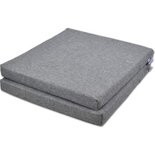 Özgürce Konforlu Kare Oturma Minderi, Gri, 40X40X8 cm