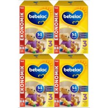 Delixa Bebelac 3 Bebek Devam Sütü 800 gr 9-12 Ay x 4 Adet