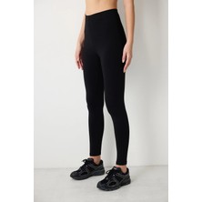 Penti Siyah Yüksel Bel Bilek Boy Pamuklu Tayt