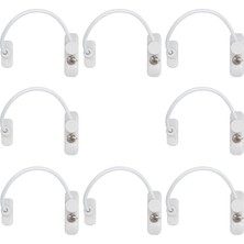 Hype Store Kidmix 8 Adet Halatlı Pvc Kapı Pencere Emniyet Kilidi - Beyaz Kablolu Pimapen Emniyet Mandalı - Ücre