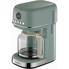 Hype Store Berghoff Gem Retro Filtre Kahve Makinesi – 900 W, 1, 5 L Cam Demlik | Mint Yeşil