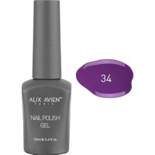 Hype Store Alıx Avıen Uv Kalıcı Koyu Mor Jel Oje 34 - Gel Polish - 12 ml