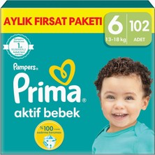 Hype Store Aktif Bebek, Bebek Bezi 6 Numara, 102 Adet Aylık Fırsat Paketi