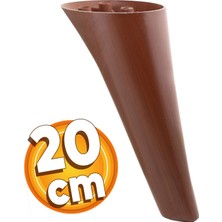 Hype Store BADEM10 Lüks Mobilya Kanepe Sehpa Tv Ünitesi Koltuk Ayağı 20 cm Ahşap Desenli Kahverengi Baza Ayak