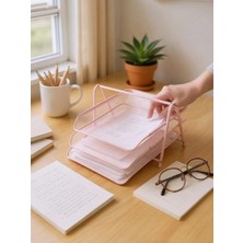 Hype Store Need Perfore 3'lü Toz Pembe Evrak Rafı ND-1022