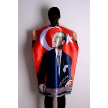 Hype Store Zc Bayrak 100X150 Atatürk Baskılı Türk Bayrağı cm Raşel Kumaş Dijital Baskı-Özel Sert Plastik ile Ge