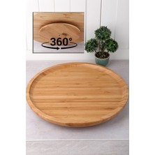 Esranın Dünyası Dönerli Bambu Sunum Tabağı 30 cm (997) RSEAS34-ESRDNS