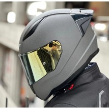 Ls2 Rapıd 2 Race Mat Concrete Gold Camlı Kapalı Motosiklet Kaskı