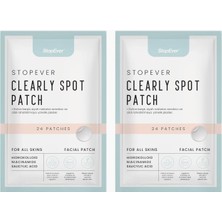 Delixa Stopever Clearly Spot Patch, Sivilce Karşıtı Şeffaf Plaster 2'li Paket | Ultra Ince, Hidrokolloid +