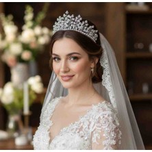 Sibelle Tasarım Kraliçe Tacı, Prenses Taç, El Yapımı Boncuk Taç,tasarım Gelin Tacı