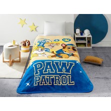 Hype Store Paw Patrol United Çizgi Film Karakteri Pamuk-Polyester Karışım Battaniye, Kremrengi, Mavi, Sarı, Tek