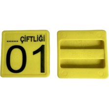 Özgürce 50 Adet Sarı Hayvan Boyunluk Numaratörü, Büyük ve Küçükbaş Için