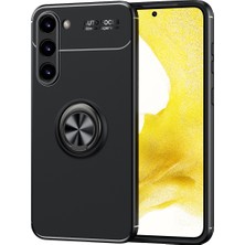 ZM Store Galaxy S23 Plus Uyumlu Kılıf Yüzük Standlı Pürüzsüz ve Soft Yüzey Ravel Kapak