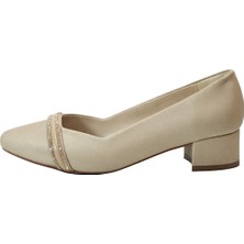 Beety 04500 Taşlı Kısa Kalın Topuklu Kadın Abiye Ayakkabı