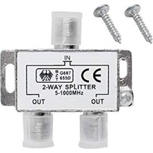 Delixa 4818 2 Li Uydu Çanak Splitter Kablo TV Rg6 Anten Dağıtıcı 5-1000MHz Güçlü Performans