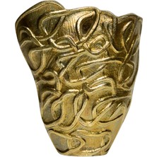 Lara Decor Antik Gold Düğümlü Vazo Büyük Boy