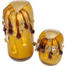 Lara Decor Sarı-Amber Damla Vazo Seti