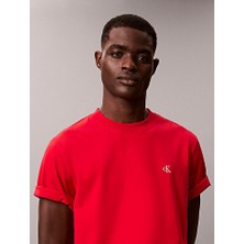 Calvin Klein Erkek Ss Easy Monogram Detaylı T-Shirt