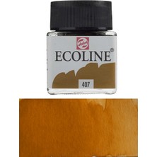 Talens Ecoline 30ML Deep Ochre No:407 Renkli Sanat Malzemesi Canlı Pigmentasyon ile