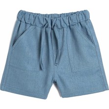 Hepta Collection Keten Şort Beli Bağlamlı Cepli