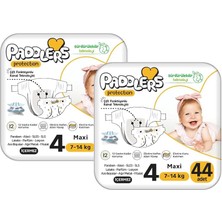 Hepta Collection Paddlers Protection Bebek Bezi 4 Numara Maxi 88 Adet (7-14 Kg) 2'li Jumbo Set