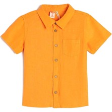 Hepta Collection Gömlek Keten Karışımlı Kısa Kollu Tek Cep Detaylı