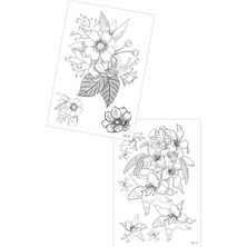 Delixa 2'li Geçici Dövme Seti,geçici Tattoo,vücut Dövme,kol Bilek Dövme,boyun Dövme,sırt Dövme