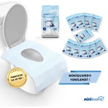 MiniGuard ® Su Geçirmez Klozet Örtüsü - Tek Kullanımlık, Özel Sistemli, Su Geçirmez, Kaymaz - 10 Adet - Klozet Kapak Örtüsü