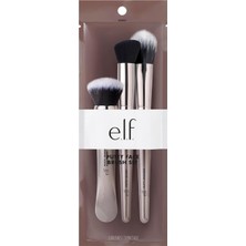 Hepta Collection E.l.f. Macun Araçları Üçlü, Macun Ürünleri Için 3'lü Yüz Makyaj Fırçası Seti, Macun Astarı, Allık ve