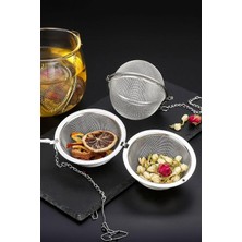 Delixa Paslanmaz Çelik Çay Demlik Küre Kilitleme Çay Topu - Pratik Çay Demleme Aparatı Tekli