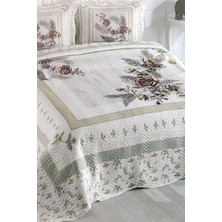 Delixa Örtüm Asya Çift Kişilik Kapitone Yatak Örtüsü Takımı - Krem