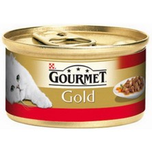 Hepta Collection Purina Gourmet Gold Sığır Parça Etli Konserve Kedi Maması - 85 gr x 24 Adet