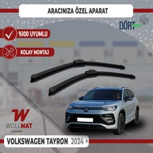 Wollmat Volkswagen Tayron Silecek 2024 Sonrası Uyumlu Silecek Takımı Araca Özel