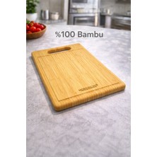 Mobilyacın Bambu Kesme Tahtası (Su Oluklu) 30X24