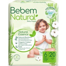 Hepta Collection Bebem Natural 6 Beden Xlarge Bebek Bezi (1 x 20 Adet)
