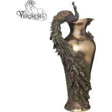 Veronese Collection Tavus Kuşu Figürlü Obje Vazo 50CM