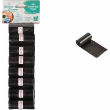 Hype Store Bamm Bamm Kirli Bebek Bezi Poşeti Çanta Boy Siyah 8 Rulo (120 Adet)