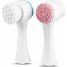 Delixa Çift Taraflı Yüz Temizleme Fırçası Silikon Yüz Temizleyici Masaj Yüz Yıkama