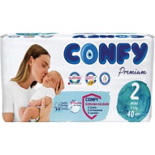 Delixa Confy Premium Mini Bebek Bezi 2 Numara | 3-6 kg | 40 Adet | Deneme Paketi