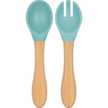 Delixa Mama Kaşığı + Çatal - Aqua