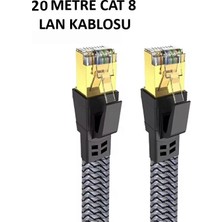 Norino Cat 8 Lan Kablosu –ethernet Kablosu Örgü Kaplama, Yüksek Hızlı