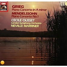 Plakantik Grieg & Mendelssohn: Piano Concertos - Cécile Ousset, Neville Marriner, Lso (Emı Digital 27 0184 1)