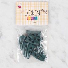 Norino Loren Crafts 8 Li Koyu Yeşil Çoban Düğme - 124
