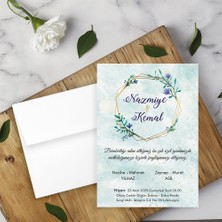 Seyhan Davetiye Beyaz Zarflı Davetiye Düğün - Nişan - Kına - Nikah (500ADET)