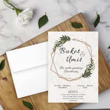 Seyhan Davetiye Beyaz Zarflı Davetiye Düğün - Nişan - Kına - Nikah (500ADET)