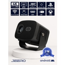 Normadia Yüksek Çözünürlüklü Taşınabilir 4K Akıllı Sinema Projektörü, Android ve Otomatik Odaklı