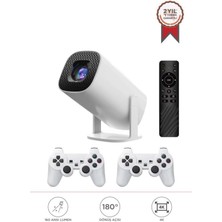 Normadia Taşınabilir Retro Video Konsolu ve Akıllı Projektör, Beyaz, P30 Max Mini