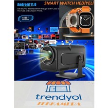 Normadia 4K Pro Projektör 1080P 400 Lumen Android 12 HDMI Bluetooth Ultra Hd